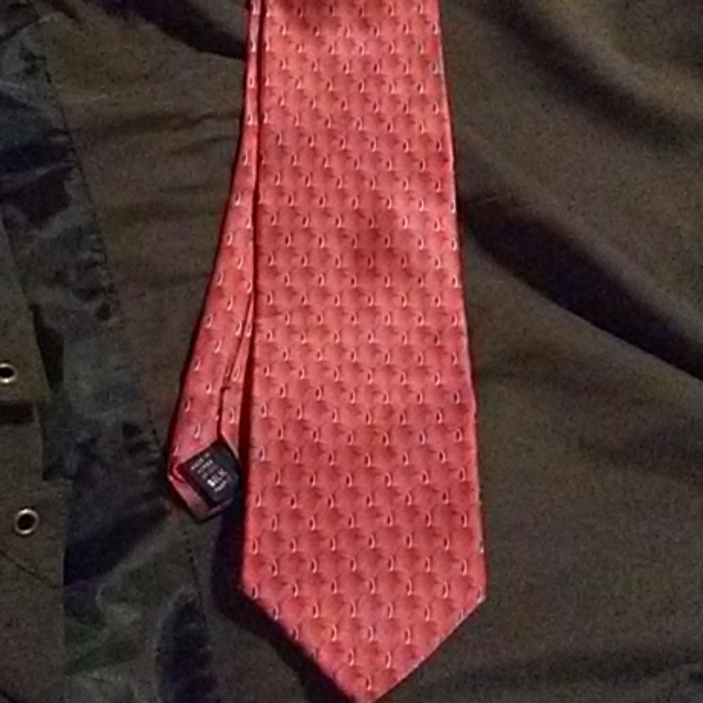 Bill Blass Silk new Tie Red Brick with Black
